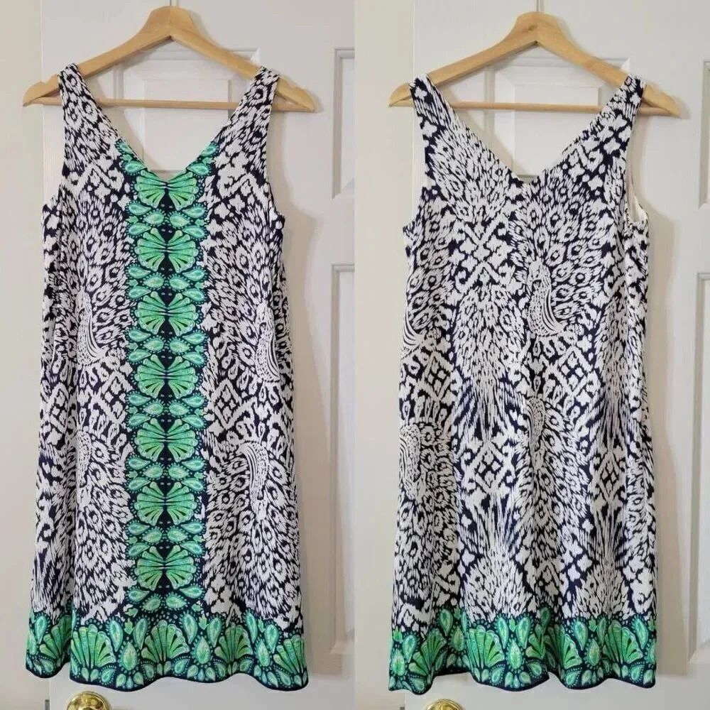 Lilly Pulitzer Florin Sleeveless V Neck Pineapple Party Print Dress Size XSmall